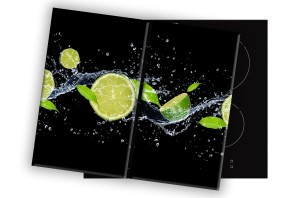 SZKLANA DESKA NA KUCHENKĘ 2x30x52 035C LIMONKI