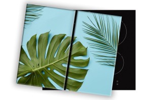 SZKLANA DESKA NA KUCHENKĘ 2x30x52 036C MONSTERA