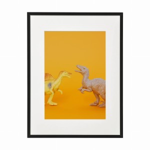 PLAKAT DZIECIĘCY W RAMIE MAŁY - Zabawkowe dinozaury