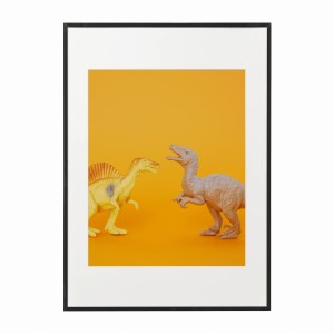 PLAKAT DZIECIĘCY W RAMIE DUŻY - Zabawkowe dinozaury