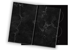 SZKLANA DESKA NA KUCHENKĘ 2x30x52 042C Marmur czarny