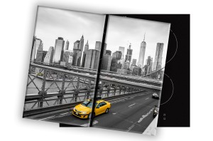 SZKLANA DESKA NA KUCHENKĘ 2x30x52 045C MIASTO