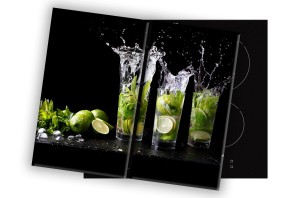 SZKLANA DESKA NA KUCHENKĘ 2x30x52 047C MOHITO