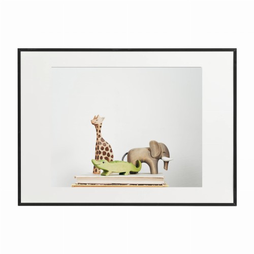 czarna rama 70x50cm i 100x70cm z passe-partout