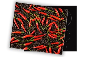 SZKLANA DESKA NA KUCHENKĘ 80x52 055B PAPRYKI