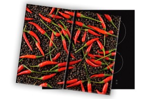 SZKLANA DESKA NA KUCHENKĘ 2x40x52 055D PAPRYKI