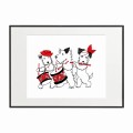 czarna rama 70x50cm i 100x70cm z passe-partout