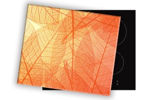 SZKLANA DESKA NA KUCHENKĘ 80x52 058B LISTKI