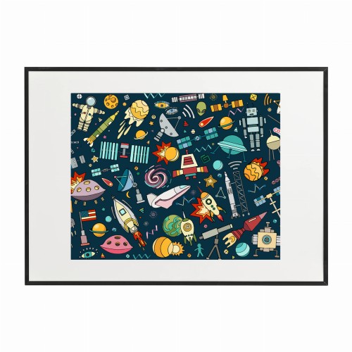 czarna rama 70x50cm i 100x70cm z passe-partout