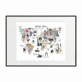 czarna rama 70x50cm i 100x70cm z passe-partout