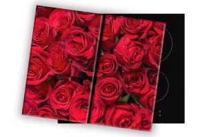 SZKLANA DESKA NA KUCHENKĘ 2x40x52 063D RÓŻE