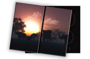 SZKLANA DESKA NA KUCHENKĘ 2x30x52 066C SŁONIE