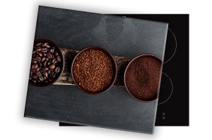 SZKLANA DESKA NA KUCHENKĘ 80x52 070B TRZY KAWY