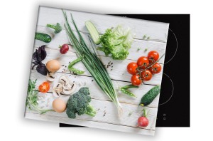 SZKLANA DESKA NA KUCHENKĘ 80x52 071B WARZYWA