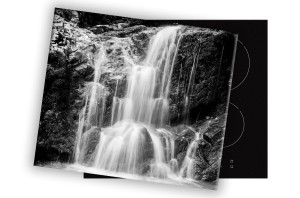 SZKLANA DESKA NA KUCHENKĘ 60x52 074A WODOSPAD