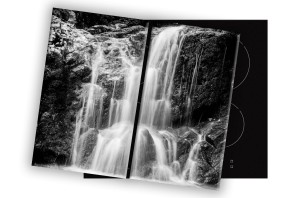 SZKLANA DESKA NA KUCHENKĘ 2x40x52 074D WODOSPAD