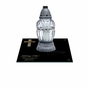 SZKLANA PODSTAWKA POD ZNICZE 25x25cm 499e Tata