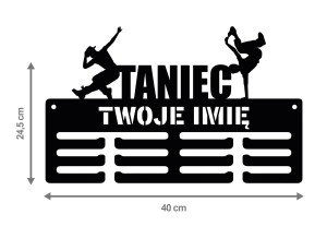Wieszak na medale TANIEC 2 z imieniem 136.2