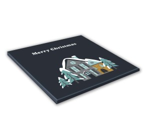 SZKLANA DESKA KUCHENNA 35x35cm - 529g domki