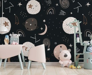 FOTOTAPETA DZIECIĘCA - Czarny kosmos