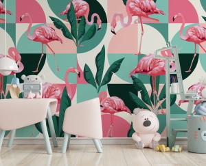 FOTOTAPETA DZIECIĘCA - Flamingi