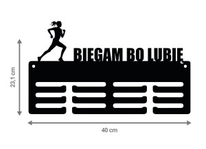 Wieszak na medale BIEGAM BO LUBIĘ 207.2 40cm