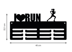 Wieszak na medale I LOVE RUN 208.2 40cm