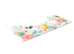 SZKLANA DESKA KUCHENNA 30x20 545a Malowane kwiaty